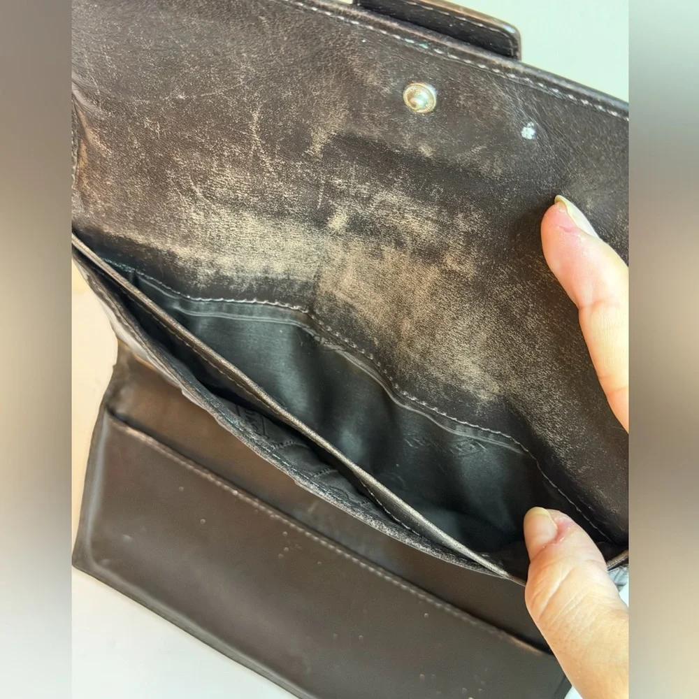 Coach Y2K SoHo Buckle Signature Long Trifold Wallet